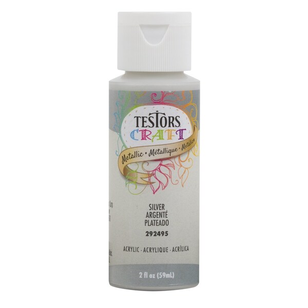 Testors Craft Rust-Oleum Testors Craft Metallic Graphite Water-Based Paint Interior 2 oz 292495A - main